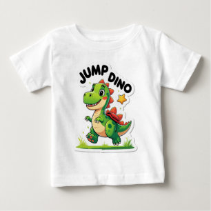 Jump Dino – Speelse Cartoon Sticker T-shirt