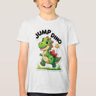 Jump Dino – Speelse Cartoon Sticker T-shirt