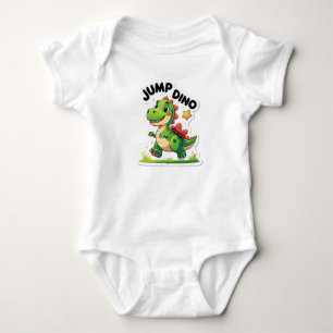 Jump Dino – Speelse Cartoon Sticker T-shirt