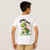 Jump Dino – Speelse Cartoon Sticker T-shirt (Achterkant volledig)