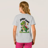 Jump Dino – Speelse Cartoon Sticker T-shirt (Achterkant volledig)