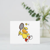 Jump Duck tennis | Achtergrondkleur kiezen Briefkaart (Staand voorkant)