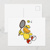 Jump Duck tennis | Achtergrondkleur kiezen Briefkaart (Voorkant / Achterkant)