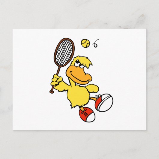 Jump Duck tennis | Achtergrondkleur kiezen Briefkaart (Voorkant)