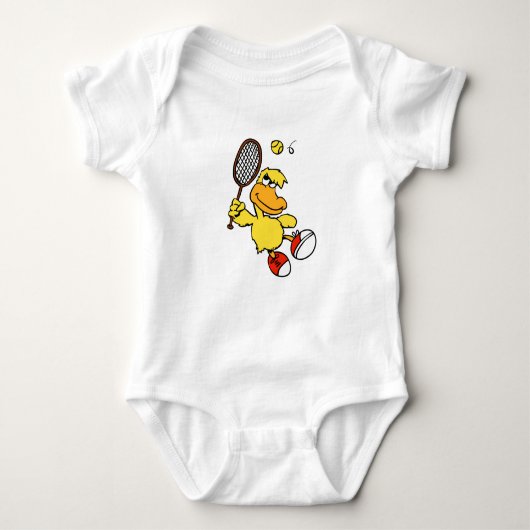 Jump Duck tennis | Achtergrondkleur kiezen Romper (Voorkant)