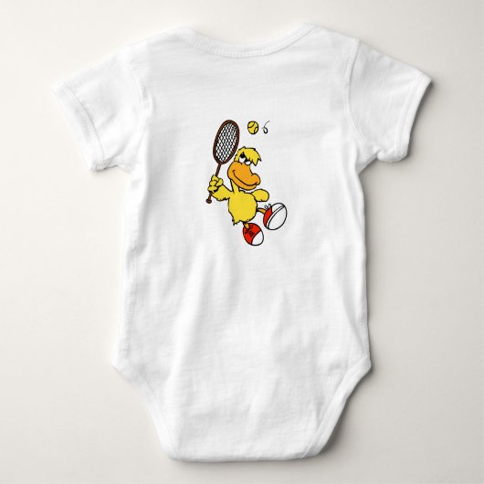 Jump Duck tennis | Achtergrondkleur kiezen Romper (Achterkant)