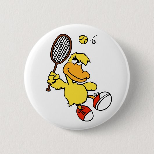 Jump Duck tennis | Achtergrondkleur kiezen Ronde Button 5,7 Cm (Voorkant)