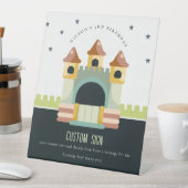 Jump en Play Birthday Custom Party Reclamebord Met Voetstuk (Insitu)