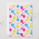 Jump en Tumble Gymnastics Verjaardag Uitnodiging (Achterkant)