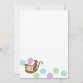 Jump en Tumble Monkey verjaardagsfeestje Kaart (Achterkant)