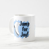 Jump for Joy Blue Schaats Koffiemok (Voorkant links)
