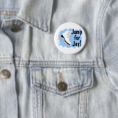 Jump for Joy Blue Schaats Ronde Button 5,7 Cm (In situ)