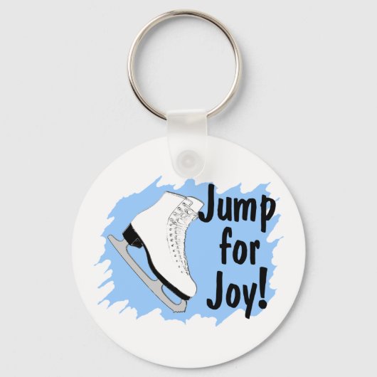 Jump for Joy Blue Schaats Sleutelhanger (Voorkant)