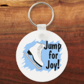 Jump for Joy Blue Schaats Sleutelhanger (Voorkant)