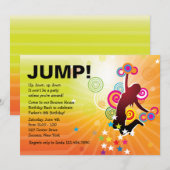 Jump for Joy Bounce House Uitnodiging (Voorkant / Achterkant)