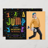 Jump Foto Verjaardag Trampoline Party Kaart (Voorkant / Achterkant)