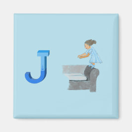Jump Fridge Magnet