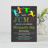 Jump Gymnastics Flip Chalkboard Boy Birthday Kaart (Staand voorkant)