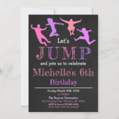 Jump Gymnastics Flip Chalkboard Girl Birthday Kaart (Voorkant)