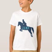 jump horse rider hunter jumper t-shirt (Voorkant)