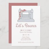 Jump House Girls Birthday Kaart (Voorkant / Achterkant)