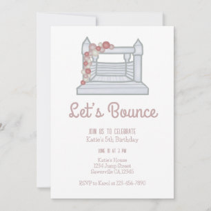 Jump House Girls Birthday Kaart