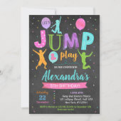 Jump House Trampoline Park Birthday Invitations Kaart (Voorkant)