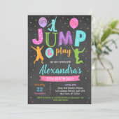 Jump House Trampoline Park Birthday Invitations Kaart (Staand voorkant)