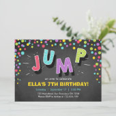 Jump Invitation Bounce House Bounce Verjaardag Kaart (Staand voorkant)