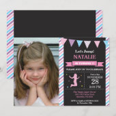 Jump Invitation Trampoline Birthday Party Kaart (Voorkant / Achterkant)