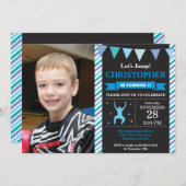 Jump Invitation Trampoline Birthday Party Kaart (Voorkant / Achterkant)