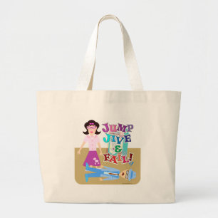 Jump Jive en Fail. Grote Tote Bag