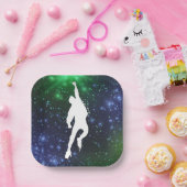 Jump Neon Graffiti Trampoline Park Papieren Borden Bordje (Feest)