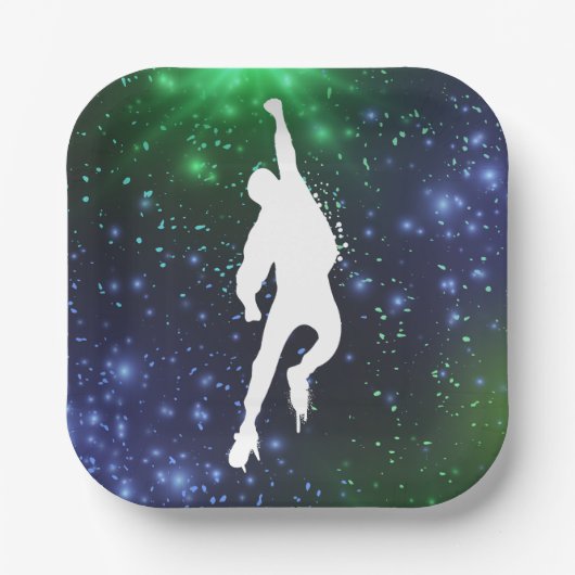 Jump Neon Graffiti Trampoline Park Papieren Borden Bordje (Voorkant)