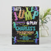 Jump Park Kids Birthday Party Custom Kaart (Staand voorkant)