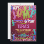 Jump Park Kids Birthday Party Custom Kaart<br><div class="desc">Fun trampoline park verjaardagsfeest. !</div>