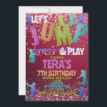 Jump Park Kids Birthday Party Custom Kaart<br><div class="desc">Fun trampoline park verjaardagsfeest. !</div>