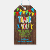 Jump party bounce gecombineerde partij gunst label cadeaulabel (Voorkant)