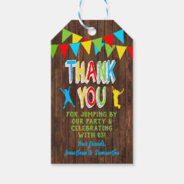 Jump party bounce gecombineerde partij gunst label cadeaulabel