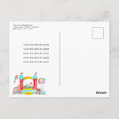 Jump Party Bounce House Trampoline Park Verjaardag Briefkaart (Achterkant)