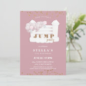 Jump Party Bounce House Trampoline Verjaardag Kaart (Staand voorkant)