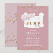 Jump Party Bounce House Trampoline Verjaardag Kaart (Voorkant / Achterkant)