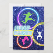 Jump Party Bounce Neon Trampoline Park Kaart (Achterkant)