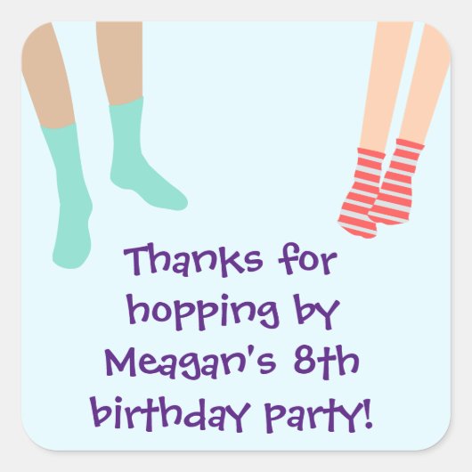 Jump Party Dank u Sticker (Voorkant)