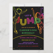Jump Party Fun Kids Verjaardag Uitnodiging (Voorkant)