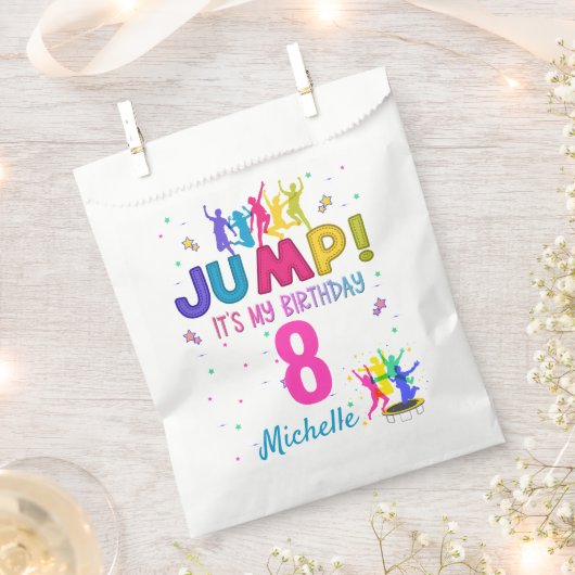 Jump Party Het is mijn verjaardag Trampoline Bounc Bedankzakje (Geknipt)