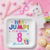 Jump Party Het is mijn verjaardag Trampoline Bounc Papieren Bordje (Feest)