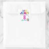 Jump Party Het is mijn verjaardag Trampoline Bounc Vierkante Sticker (Tas)