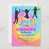 Jump Party Invitation Tie Dye Invitation Bounce Kaart (Voorkant)