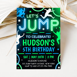 Jump Party Invitation Trampoline Birthday Kaart